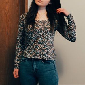 Floral Mudd Sweater Tee Size Large Loungewear